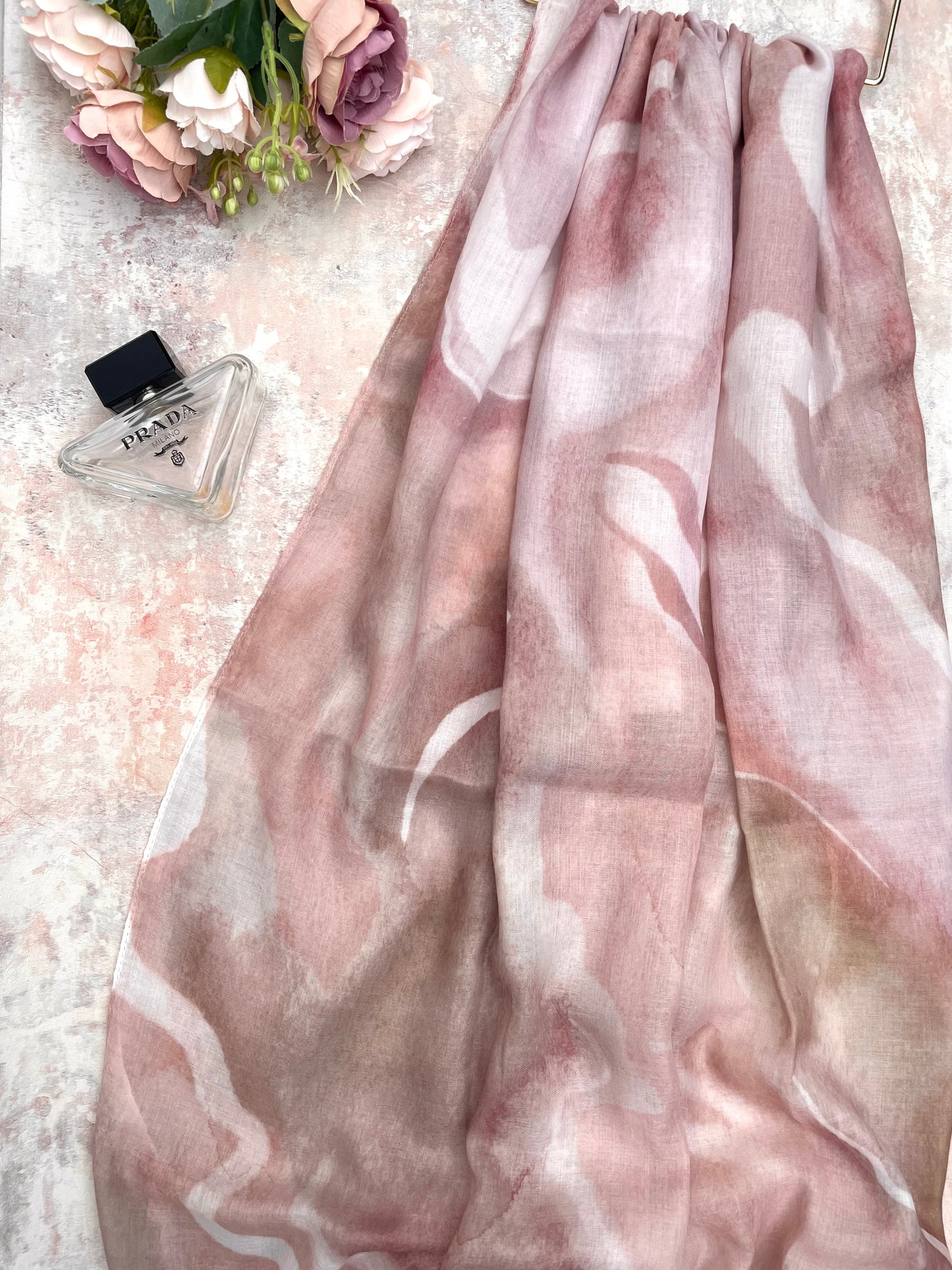 Water coloured Modal Printed Bubble Gum Hijab