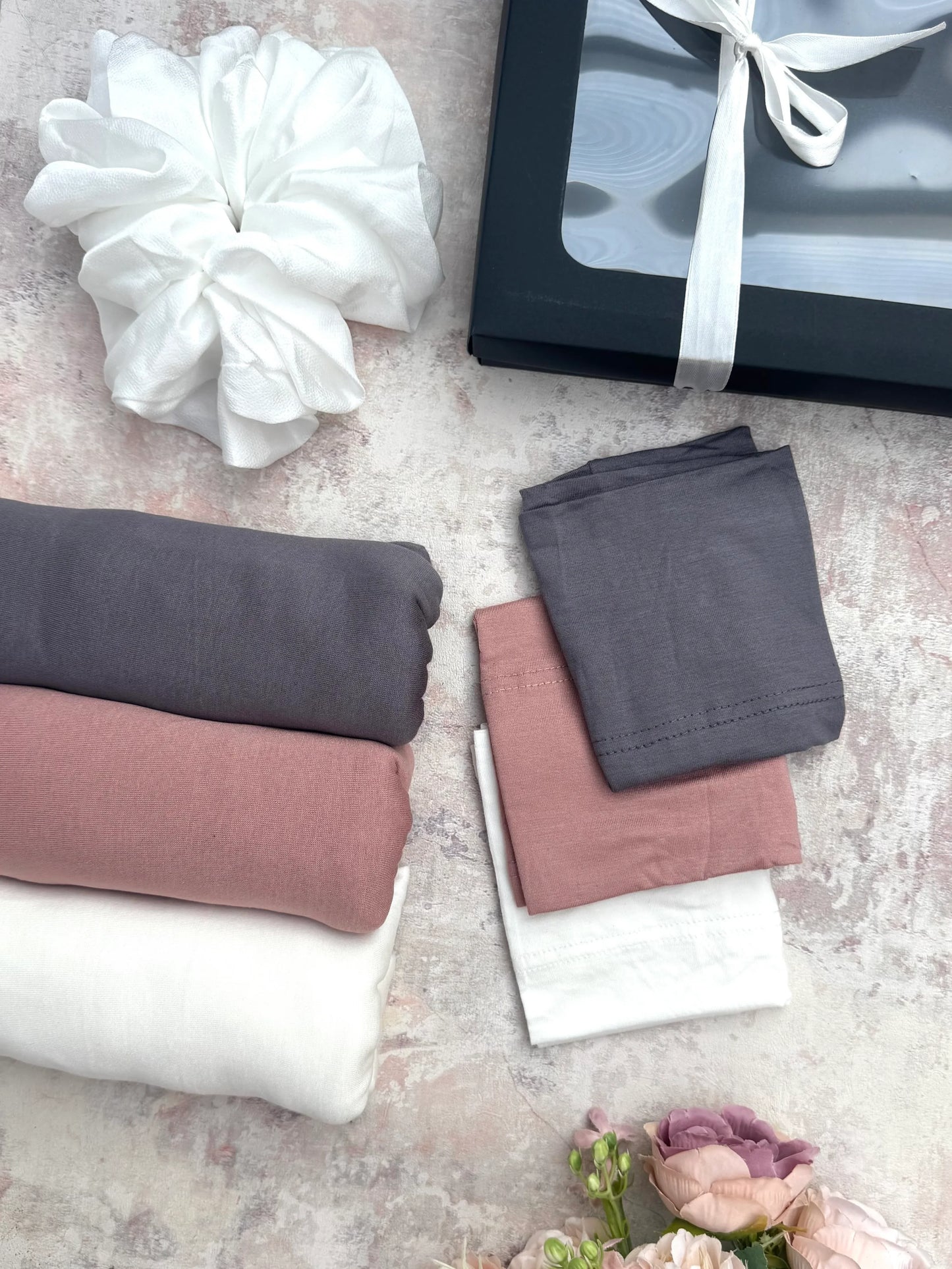 Premium jersey vanilla hijab gift box set - Hijab Junkie UK