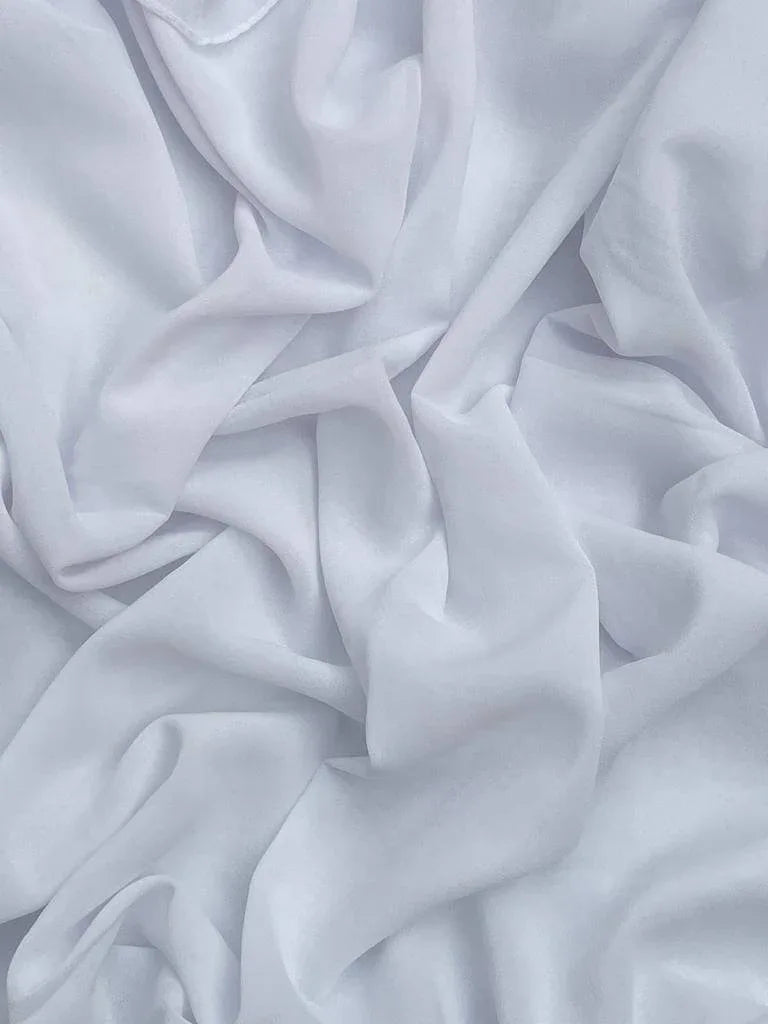 Maxi super premium chiffon dove white hijab - Hijab Junkie UK