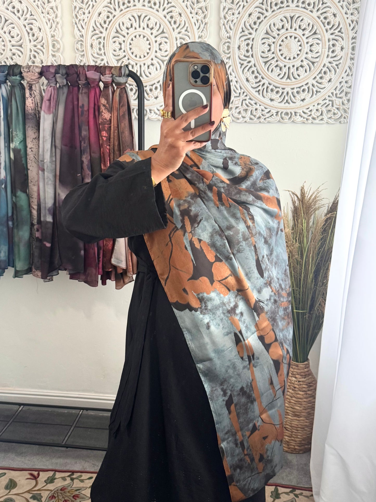 Water coloured Modal Silk Printed Zahra Hijab
