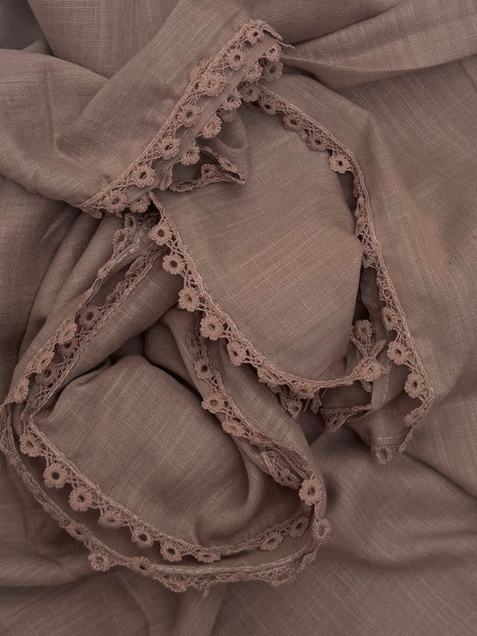 Maxi plain Turkish kinaari almond hijab