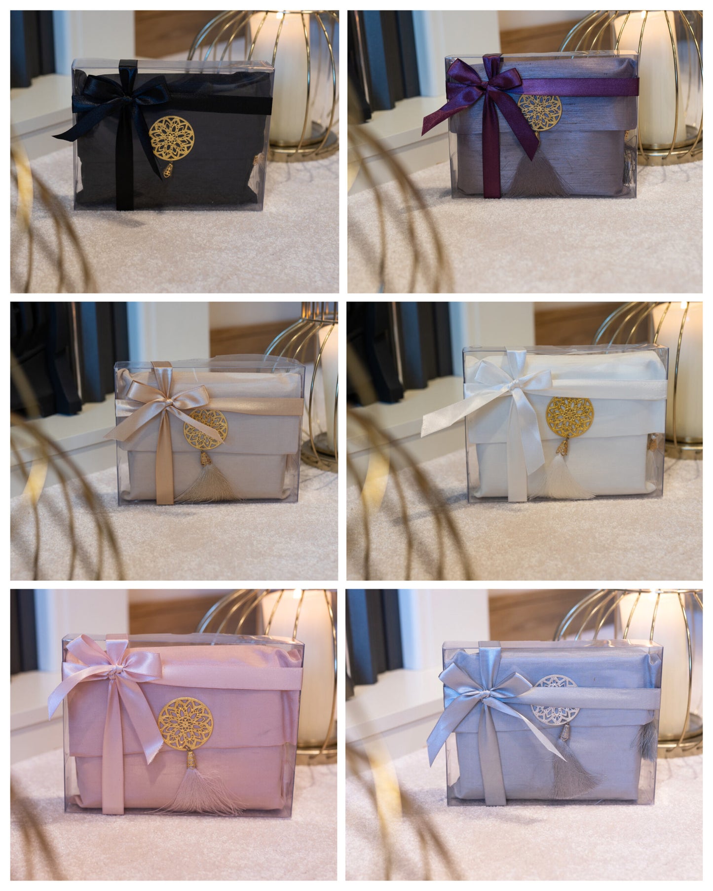 Prayer mat gift set presented in a pouch inc a tasbih 6 colours available