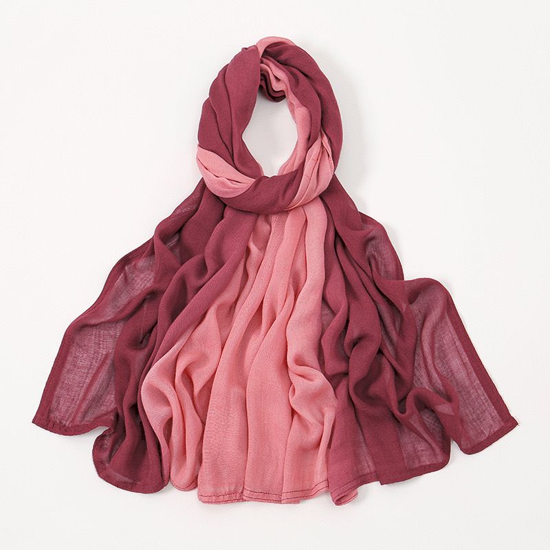 Original modal ombre plain watermelon hijab 6