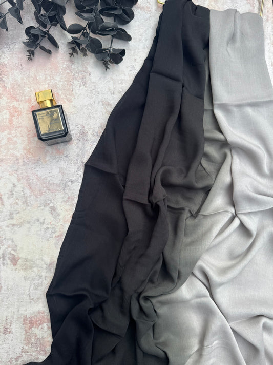 Original modal ombre plain black hijab