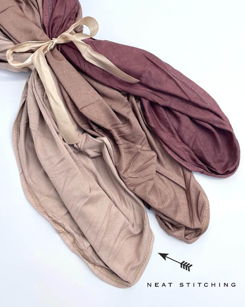 Standard premium stitched jersey plain saddle hijab