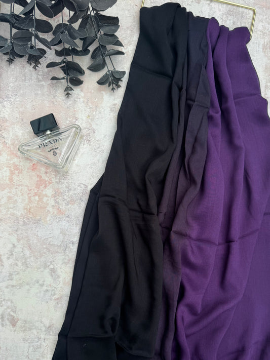 Original modal ombre plain aubergine hijab 6