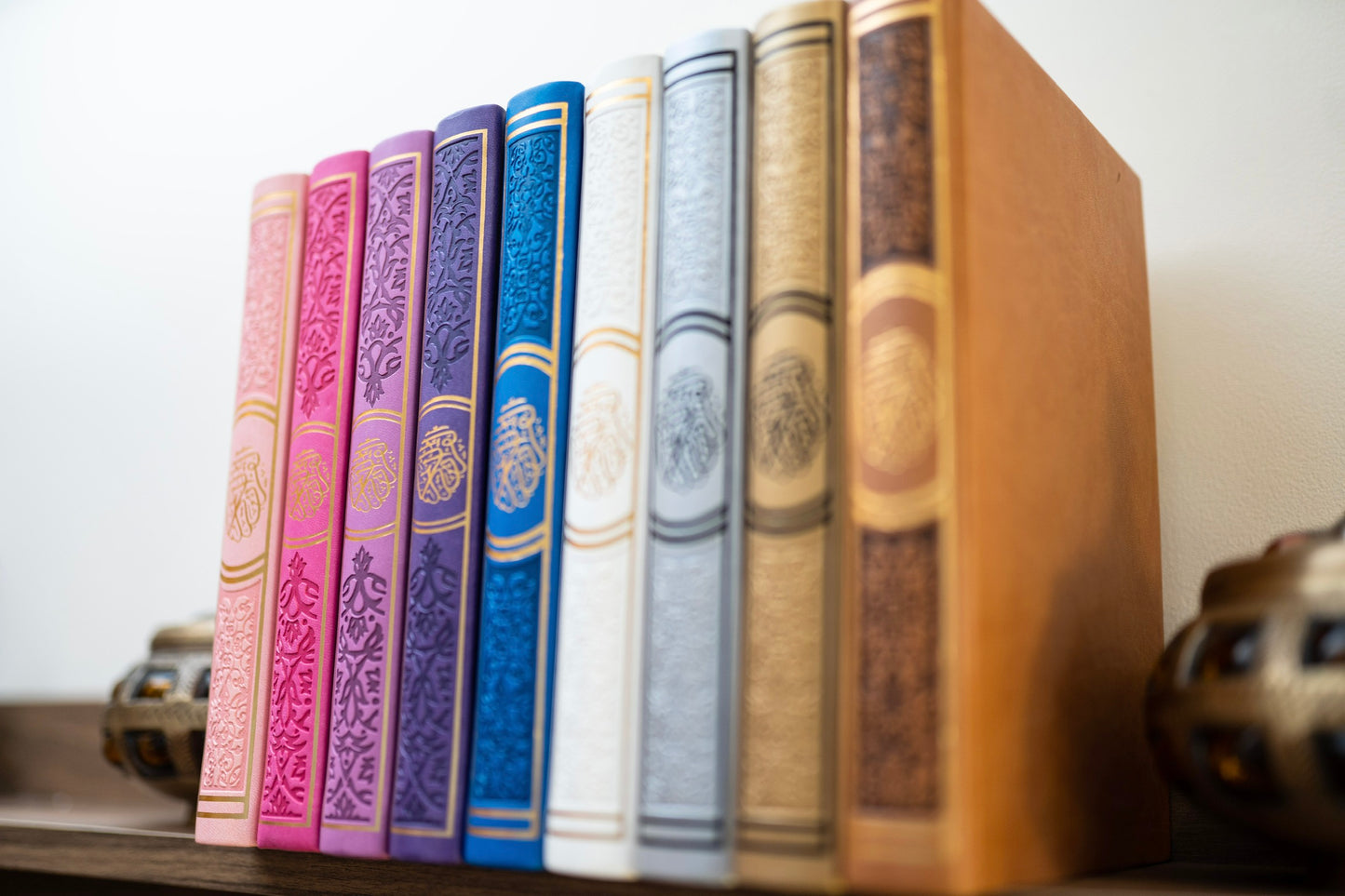 A4 Leather embossed Rainbow Quran’s 9 colours available