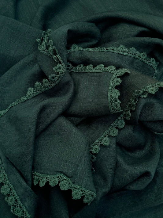 Maxi plain Turkish kinaari emerald hijab