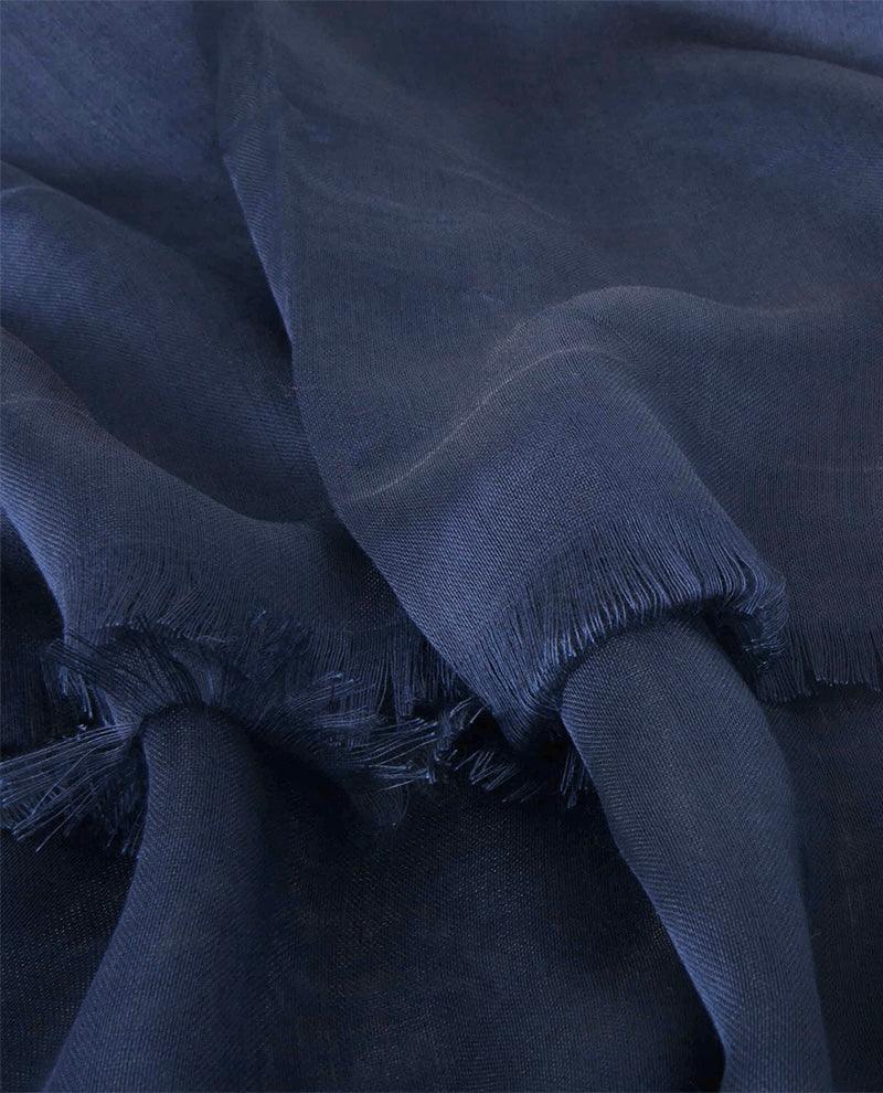 Maxi Luxury dupioni light denim blue hijab - Hijab Junkie UK