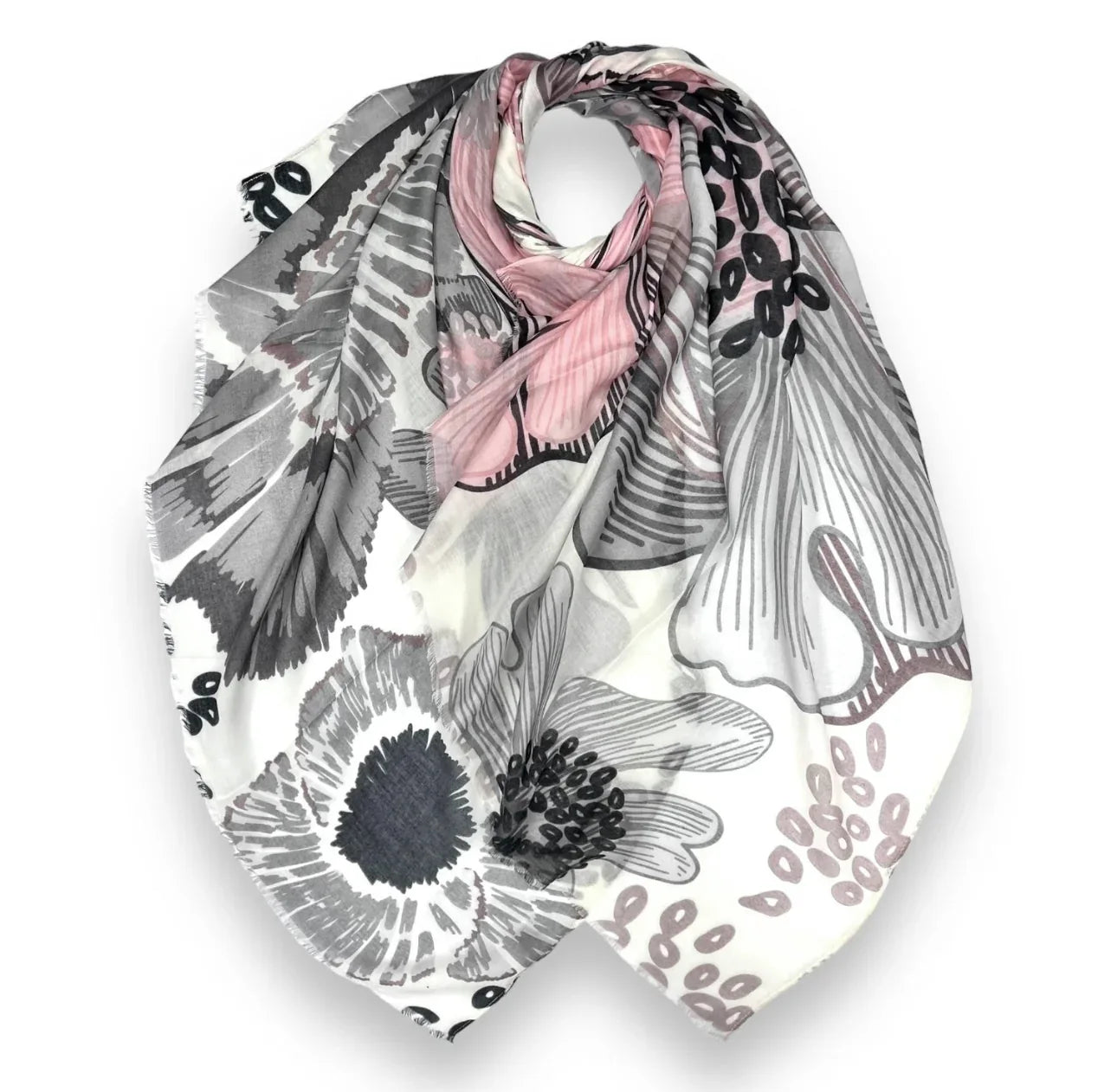 Maxi printed forest pewter hijab scarf - Hijab Junkie UK