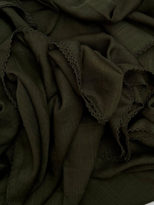 Maxi plain Turkish picot zaitoon hijab