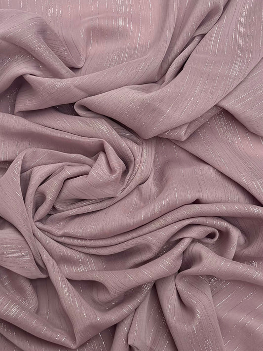 Metallic Dubai chiffon Zehra rose pink hijab