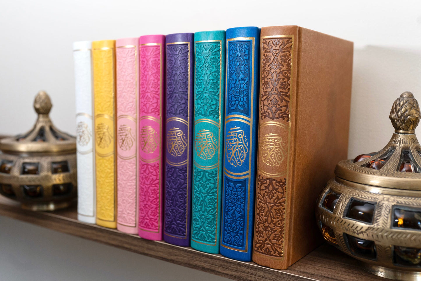 A5 Leather embossed Rainbow Quran’s 7 colours available