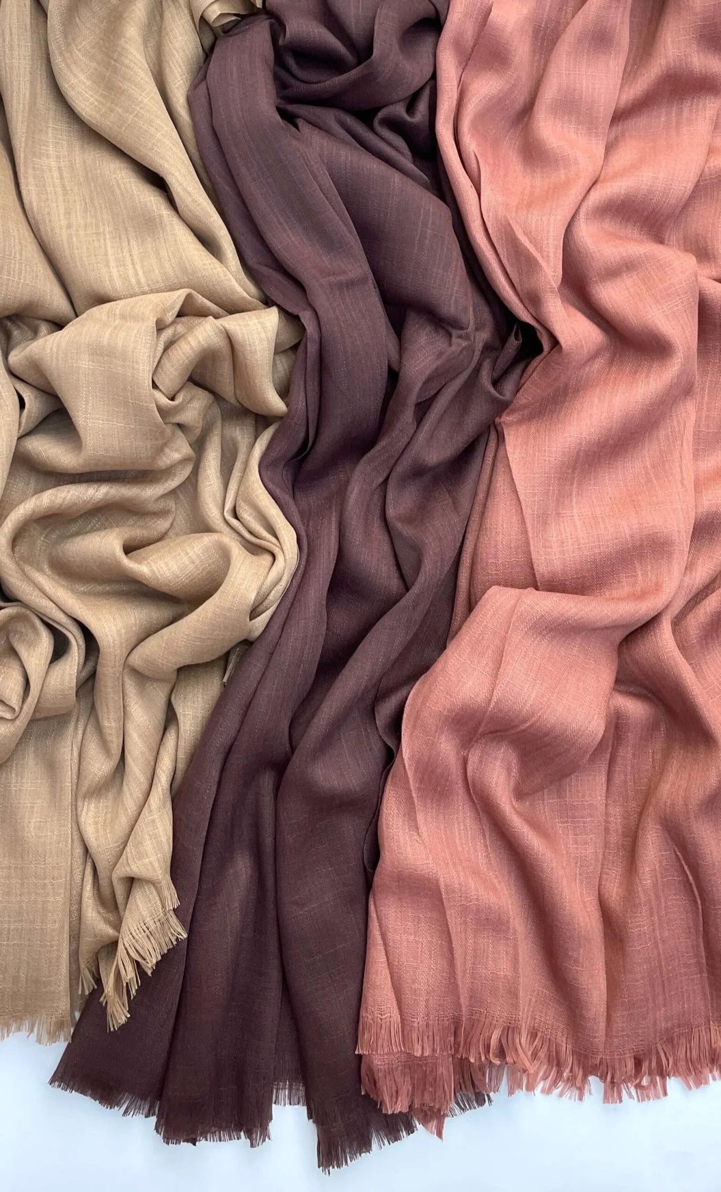 Maxi plain Turkish smooth dark salmon hijab - Hijab Junkie UK