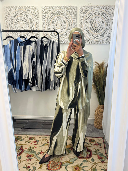 NEW Mango Striped Loose Fit Free Size Cord Set