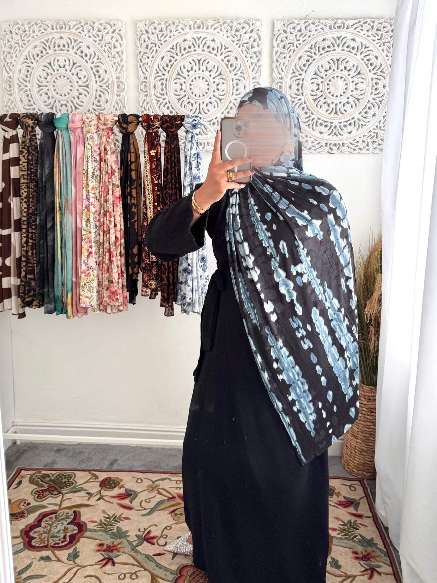 Premium Jersey Blue Thread hijab