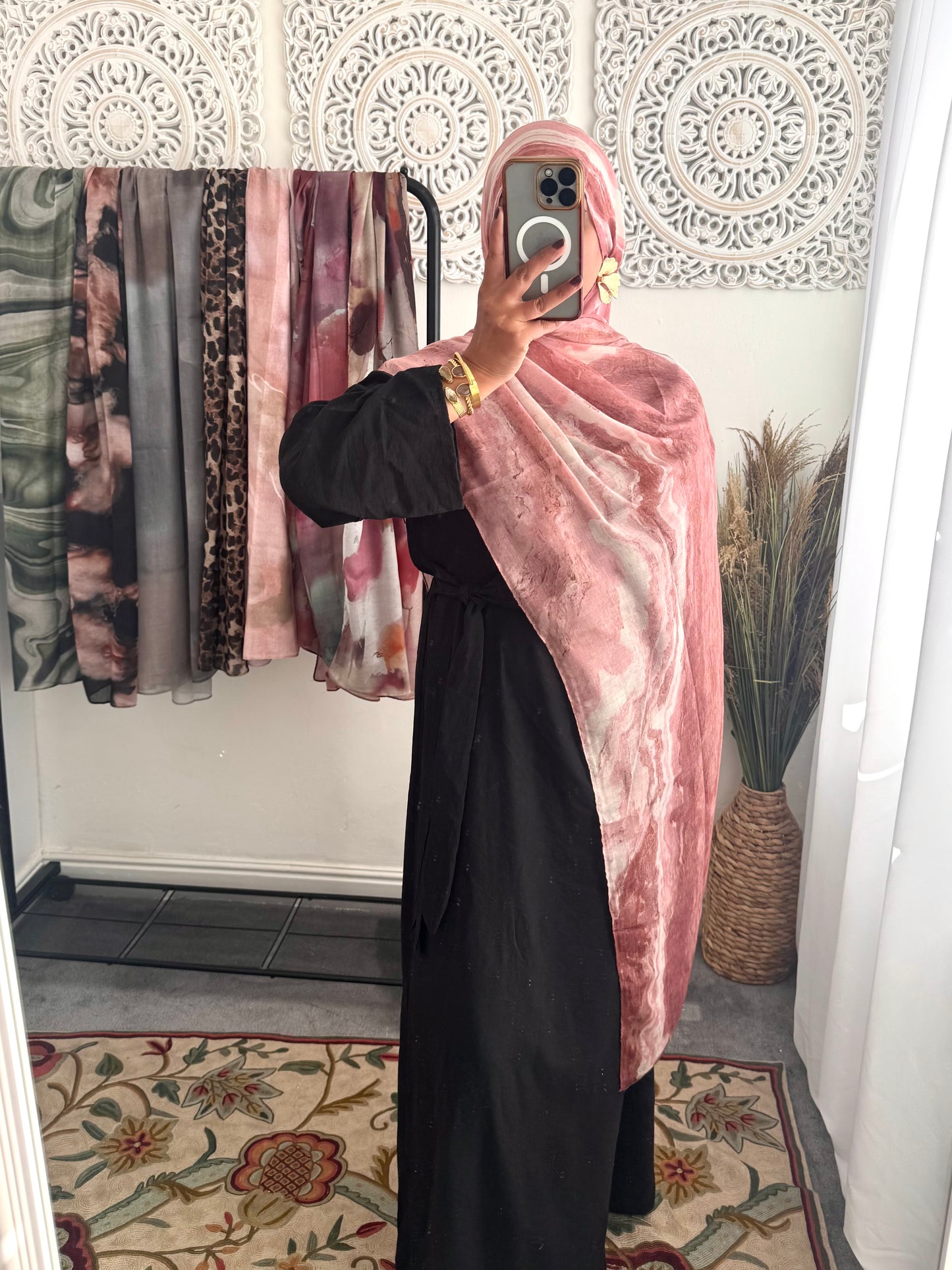 Water coloured Modal Printed Lemonade Ripple Hijab