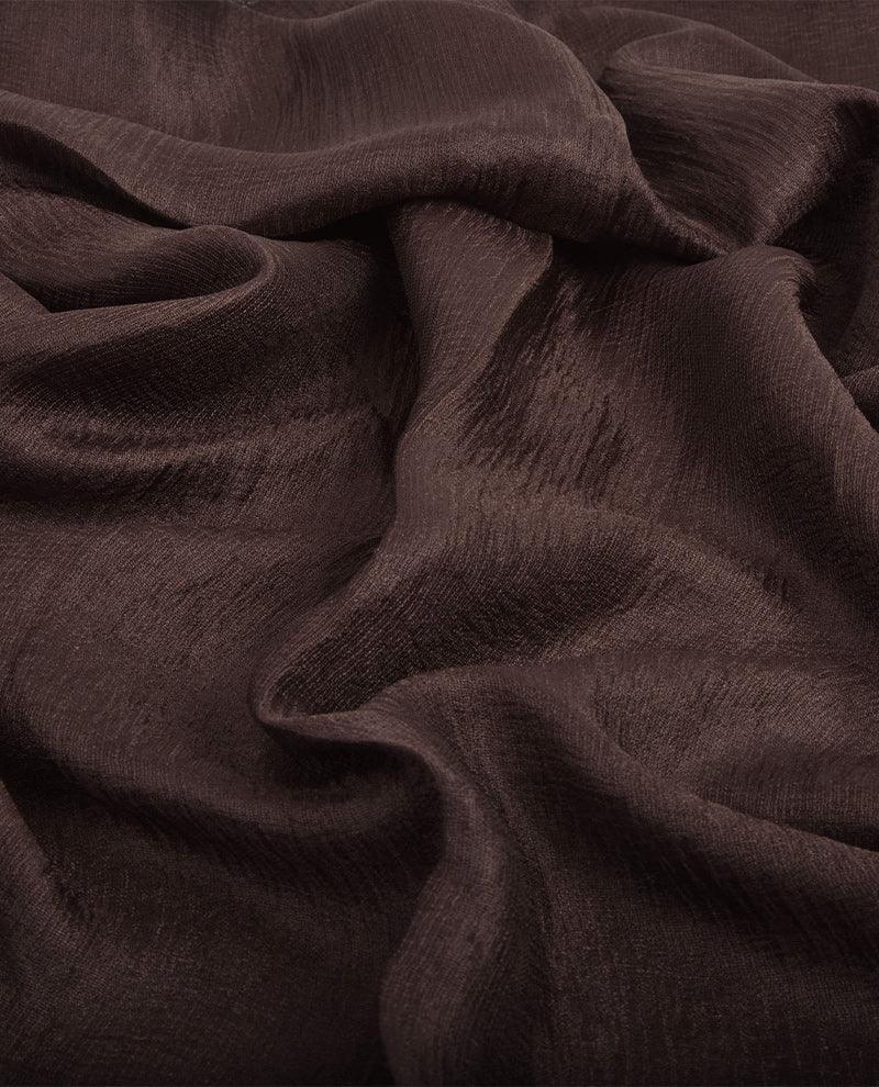 Maxi Luxury dupioni smooth fudge hijab - Hijab Junkie UK