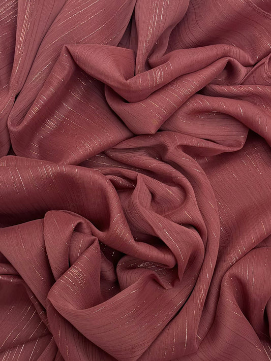 Metallic Dubai chiffon rosewood hijab