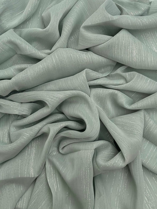 Metallic Dubai chiffon duck egg hijab