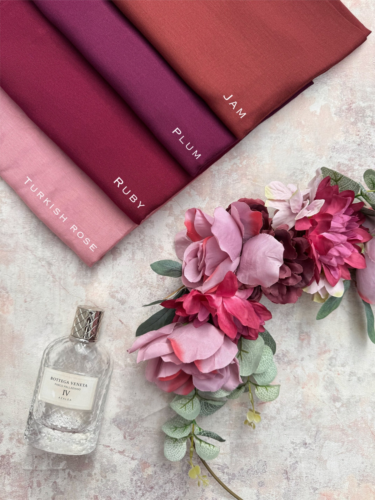 Premium Plain Modal Ruby Hijab