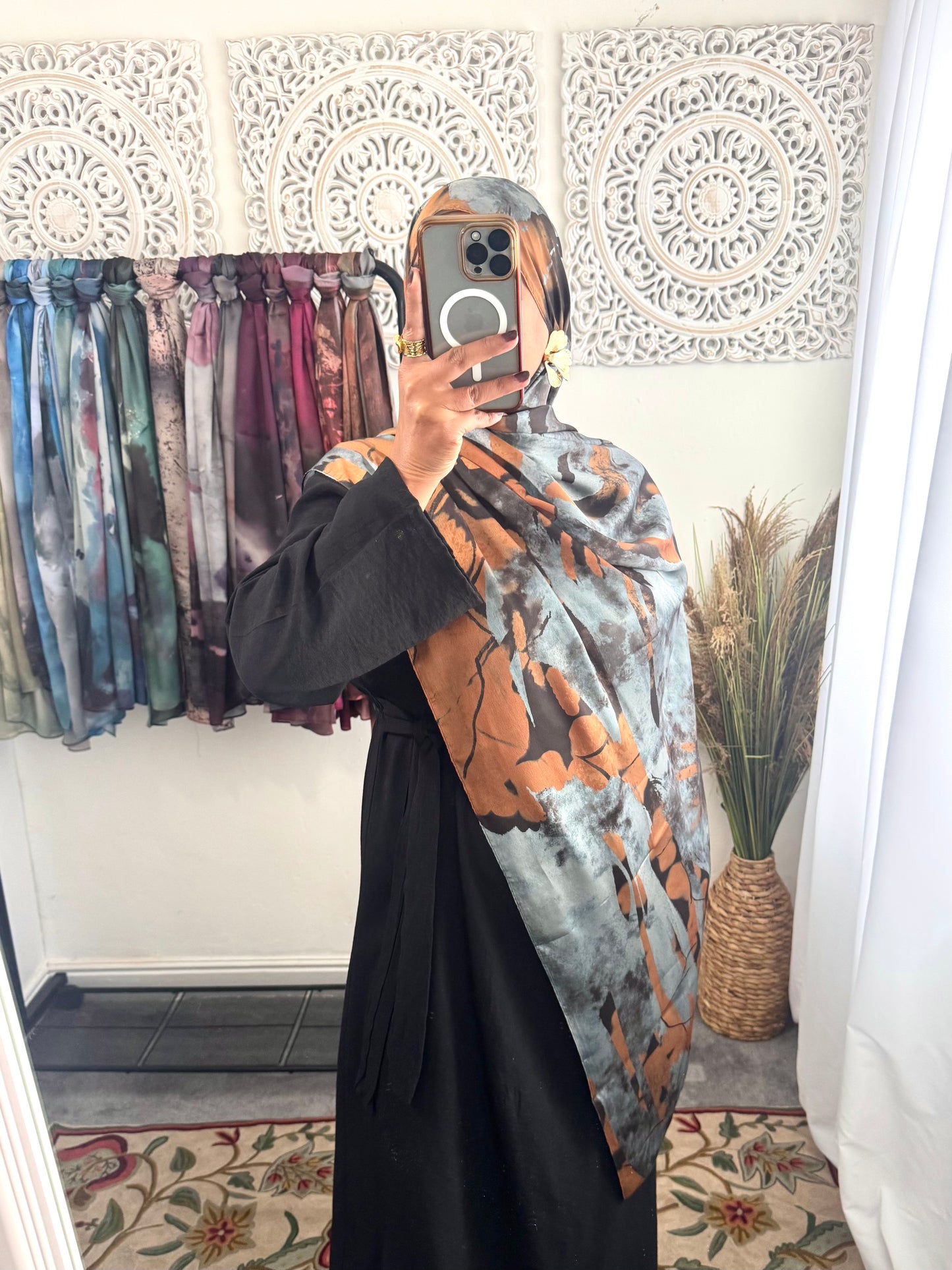 Water coloured Modal Silk Printed Zahra Hijab