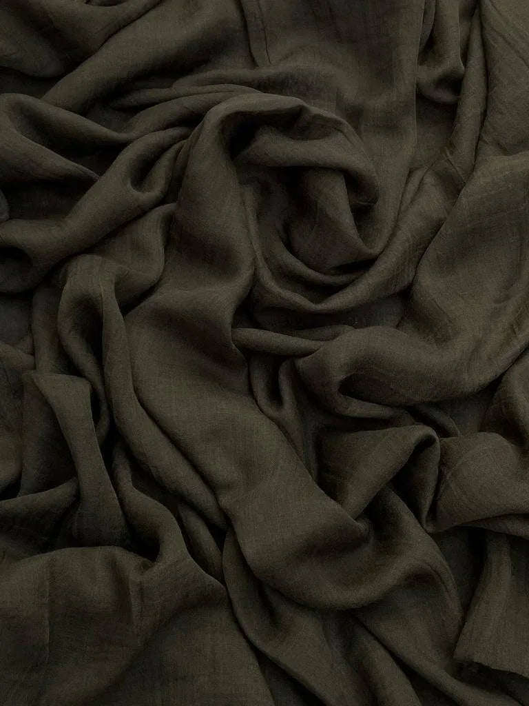 Modal Malai maxi plain army green hijab - Hijab Junkie UK