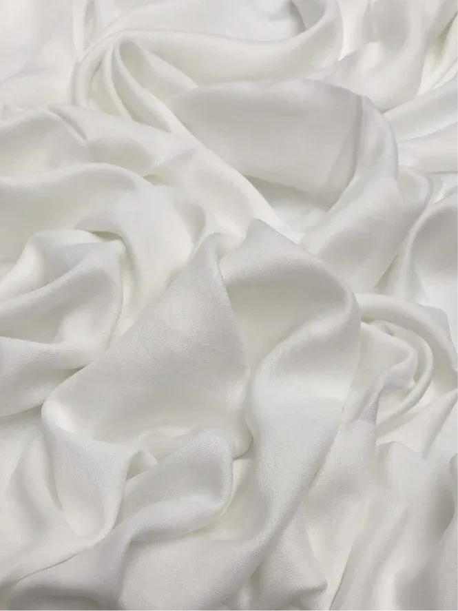 Premium Modal soft bobble free maxi white hijab - Hijab Junkie UK