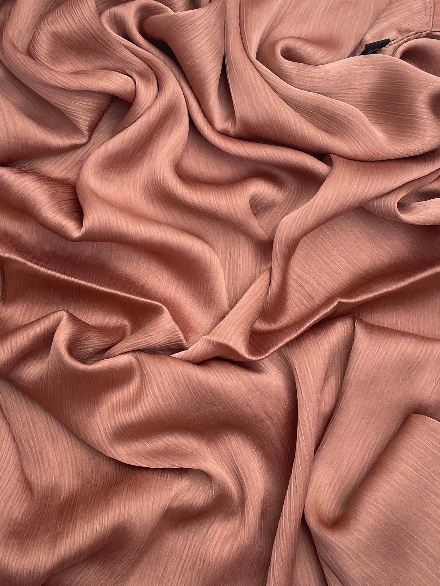 Matt Dubai crinkle silk copper hijab - Hijab Junkie UK