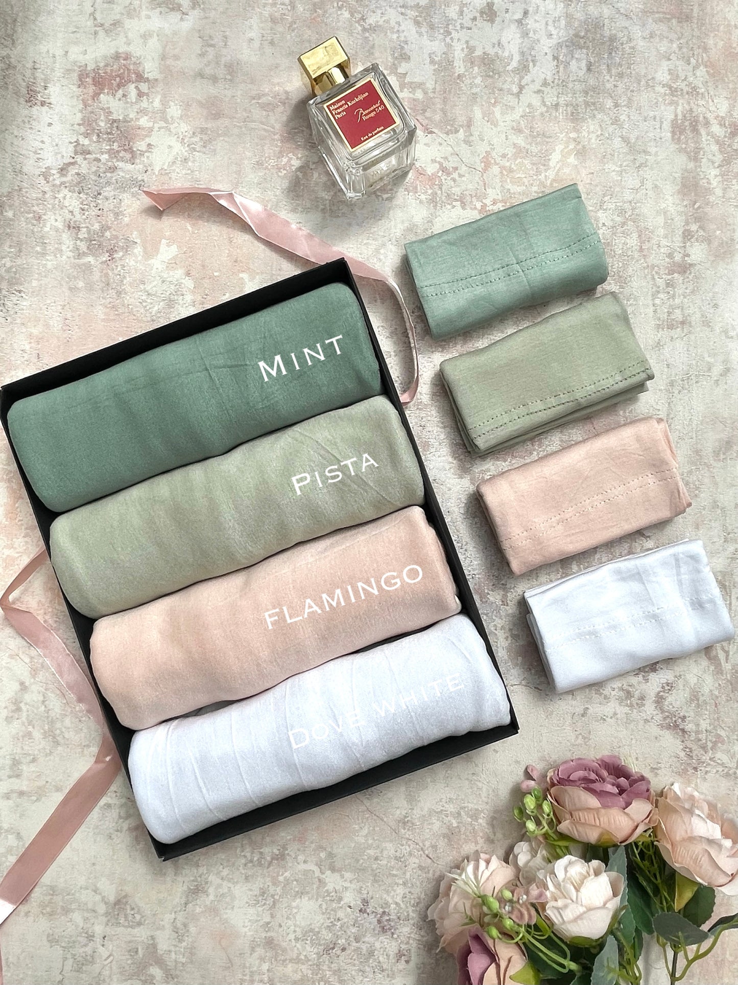 Standard premium stitched jersey plain flamingo hijab