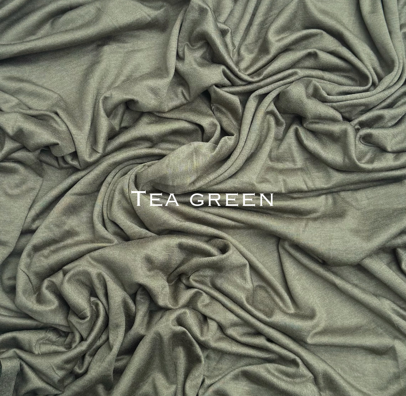Standard premium stitched jersey plain tea green hijab