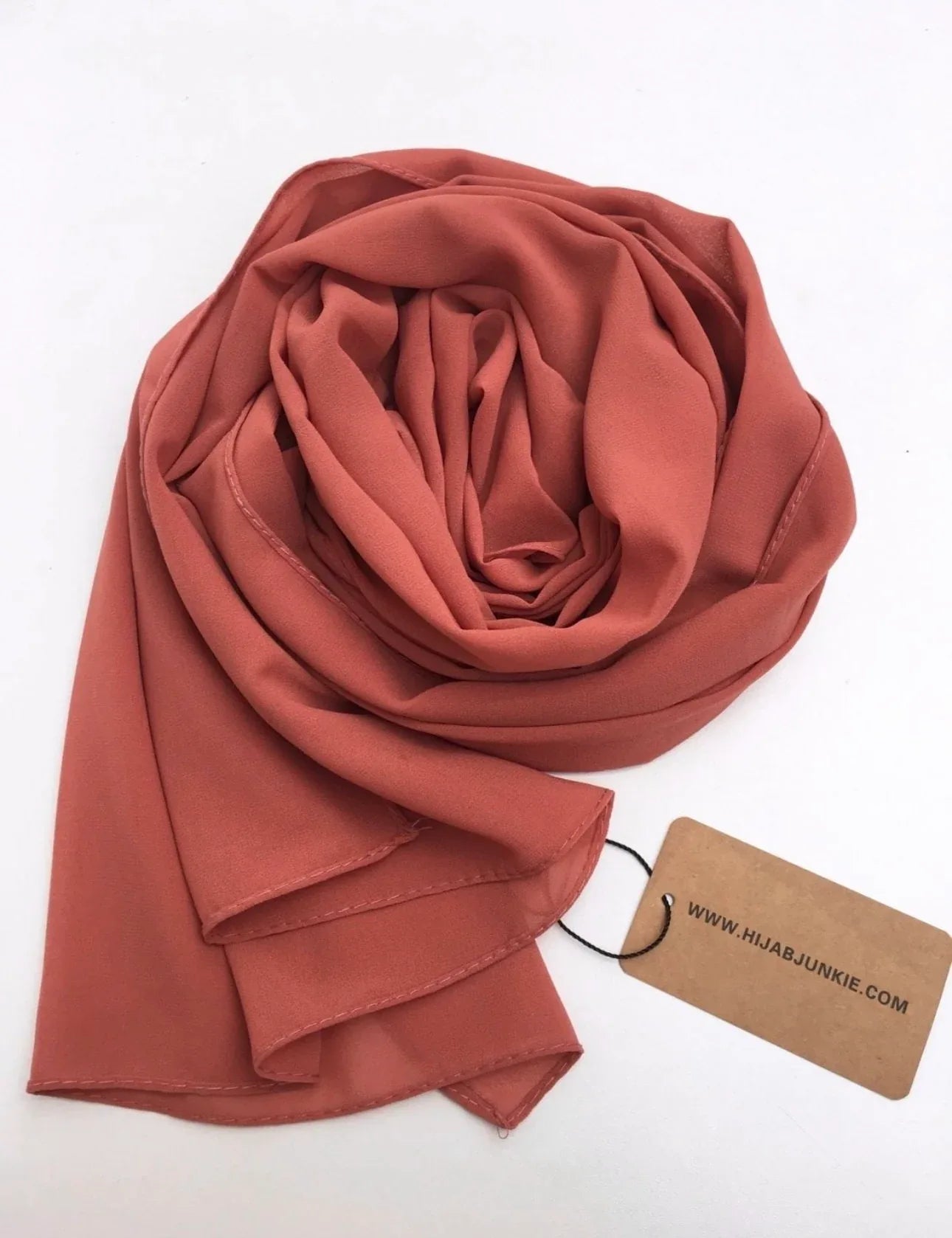 Maxi super premium chiffon dark nude hijab - Hijab Junkie UK