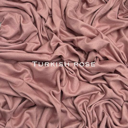 Standard & Maxi premium stitched jersey plain Turkish rose hijab