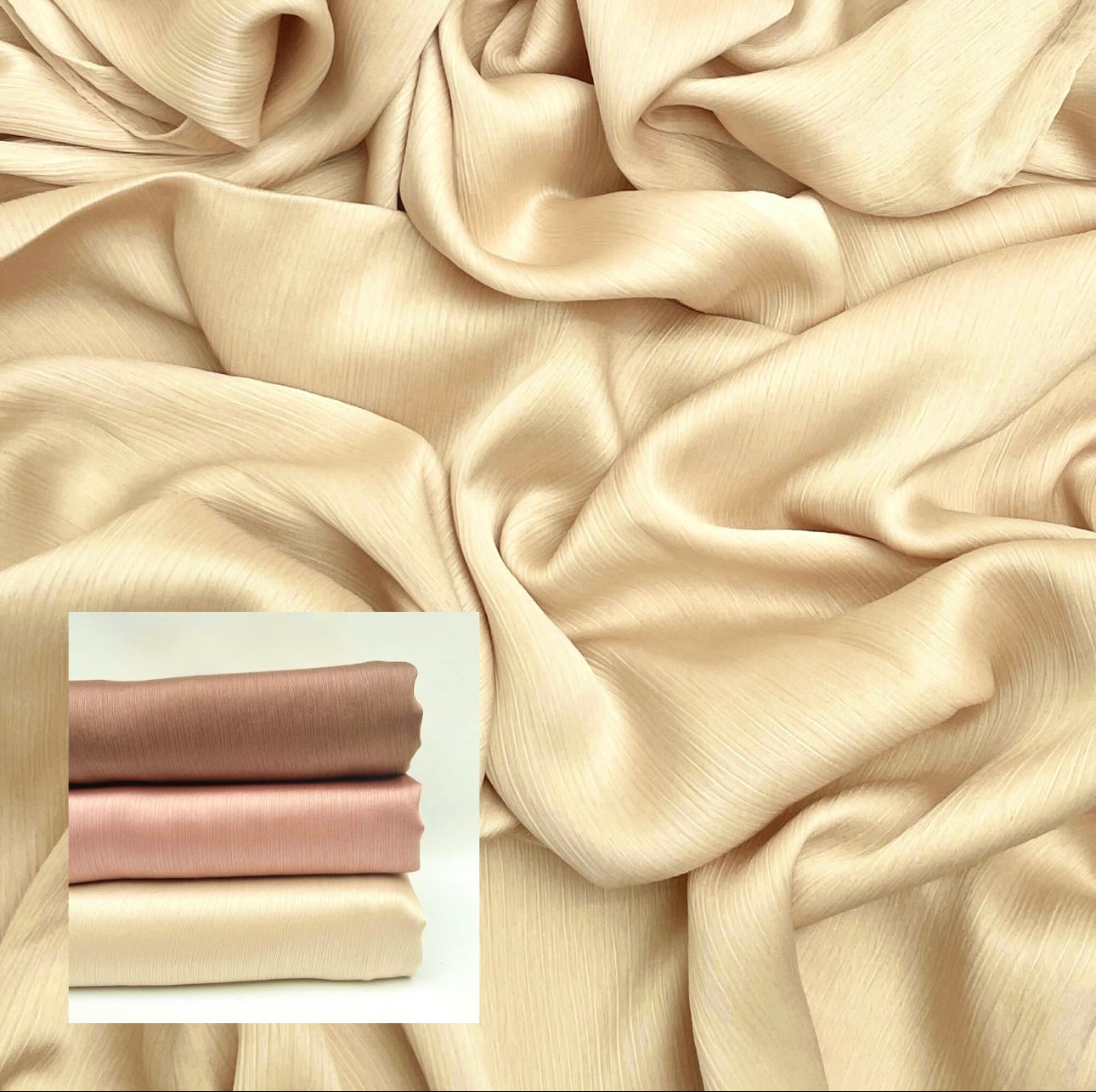 Matt Dubai crinkle silk rice hijab