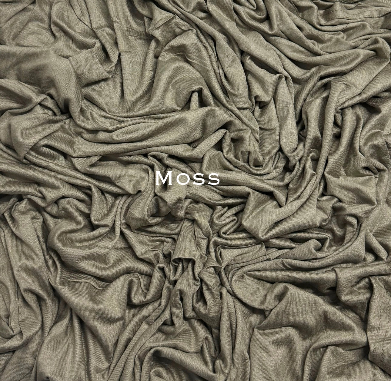 Standard & Maxi premium stitched jersey plain moss hijab