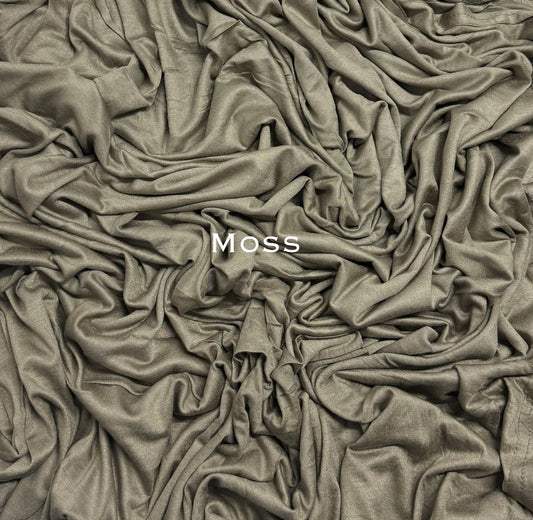 Standard & Maxi premium stitched jersey plain moss hijab