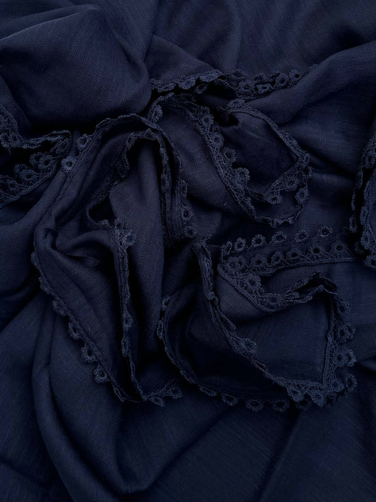 Maxi plain Turkish kinaari denim blue hijab