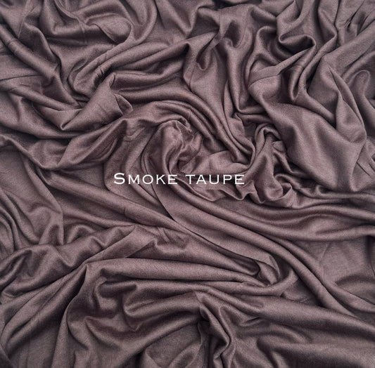 Standard premium stitched jersey plain smoke taupe hijab