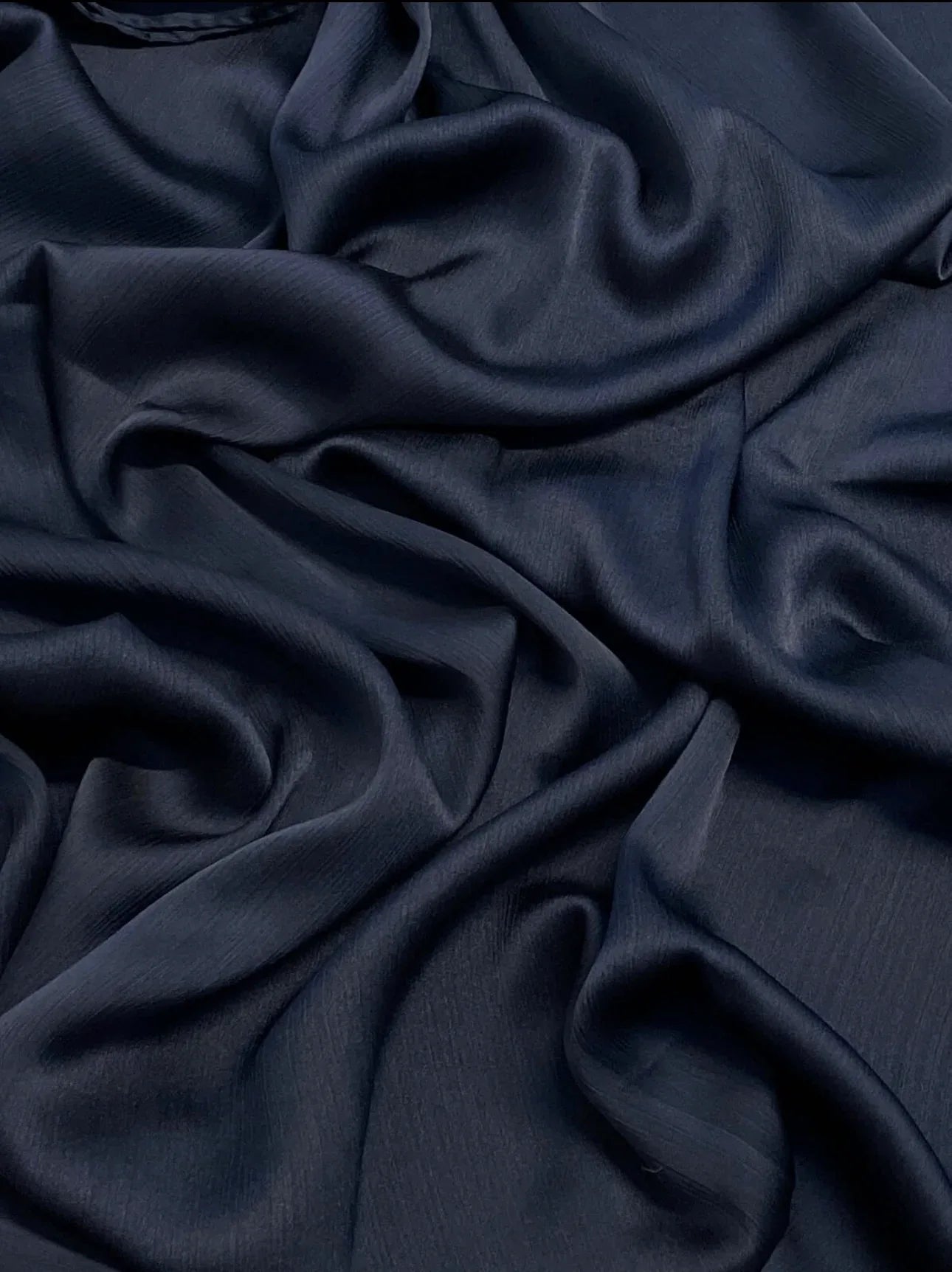 Matt Dubai crinkle silk azure blue hijab - Hijab Junkie UK
