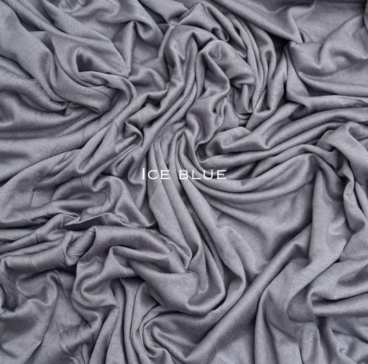 Standard premium stitched jersey plain ice blue hijab