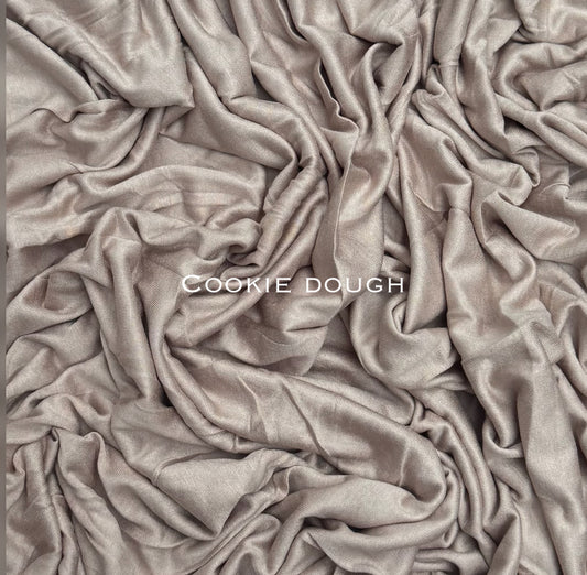 Standard premium stitched jersey plain cookie dough hijab