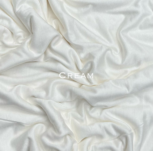 Standard & Maxi premium stitched jersey plain butter cream hijab