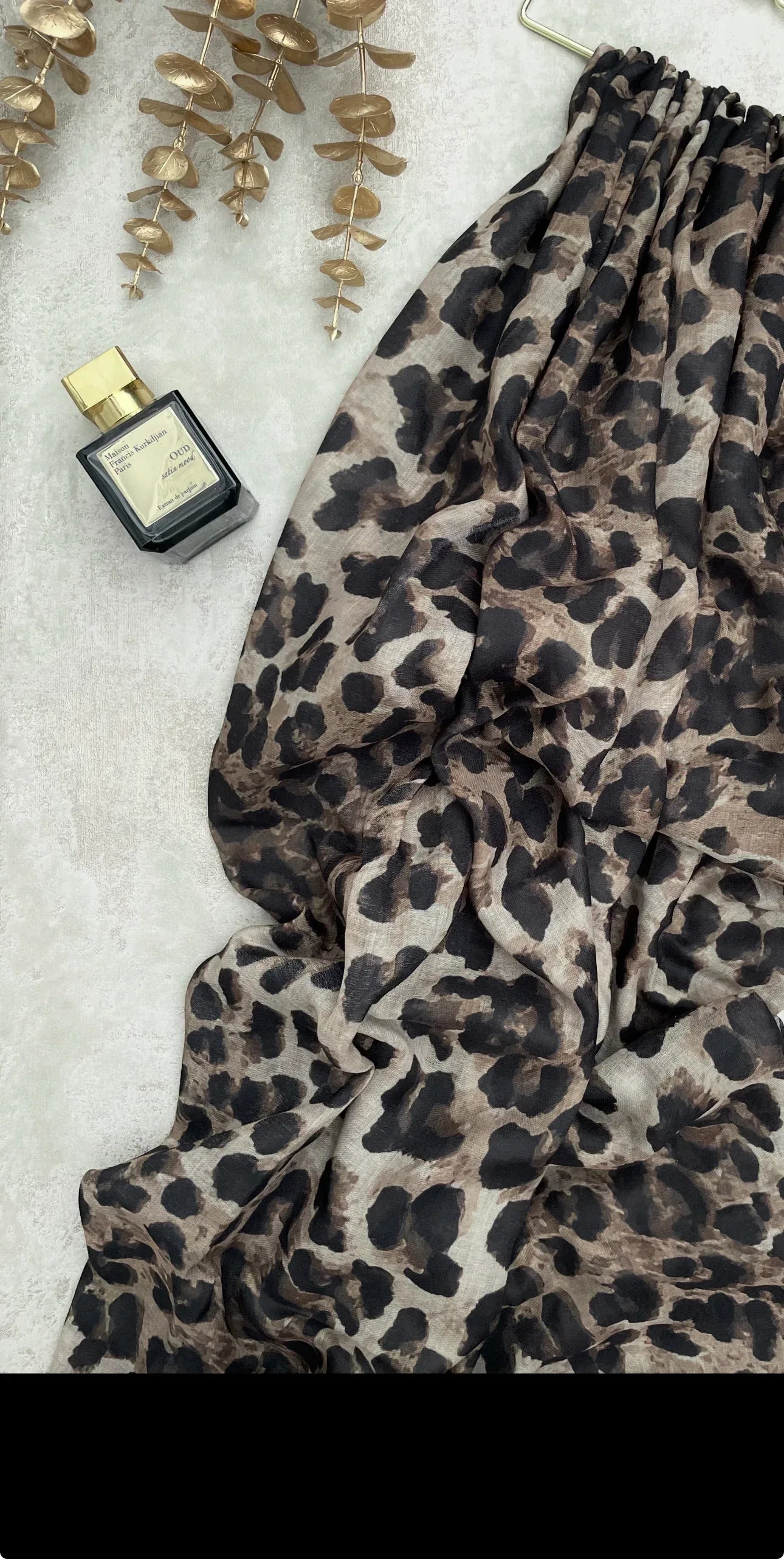 Water coloured Modal Printed Lepoard Hijab - Hijab Junkie UK