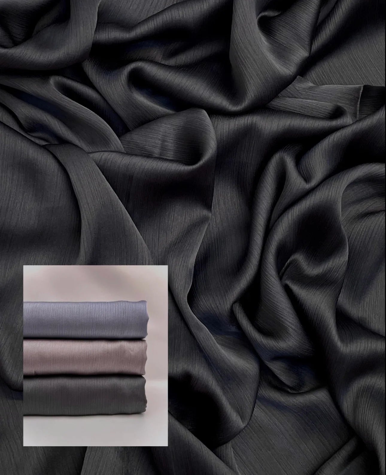 Matt Dubai crinkle silk powder grey hijab - Hijab Junkie UK