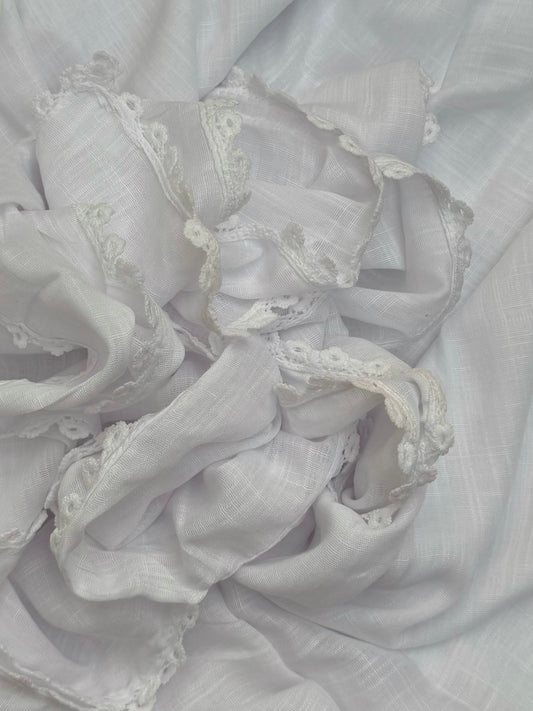 Maxi plain Turkish kinaari dove white hijab