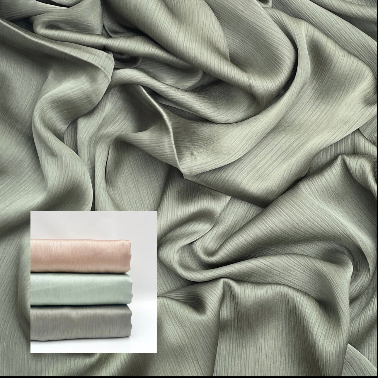 Matt Dubai crinkle silk moss hijab