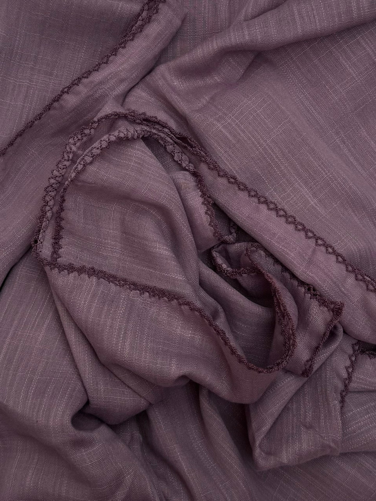Maxi plain Turkish picot smooth mauve hijab