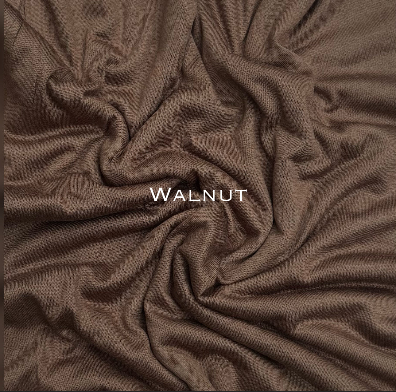Standard premium stitched jersey plain walnut hijab