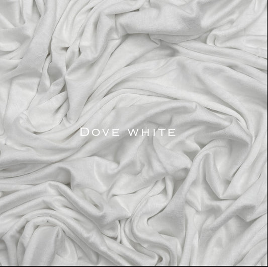 Standard & Maxi premium stitched jersey plain dove white hijab