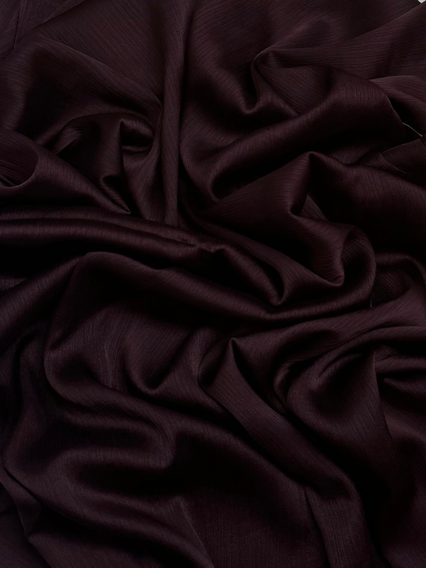 Matt Dubai crinkle silk mahogany hijab